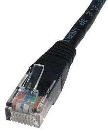 Cables Direct 0.5m CAT5e UTP networking cable Black