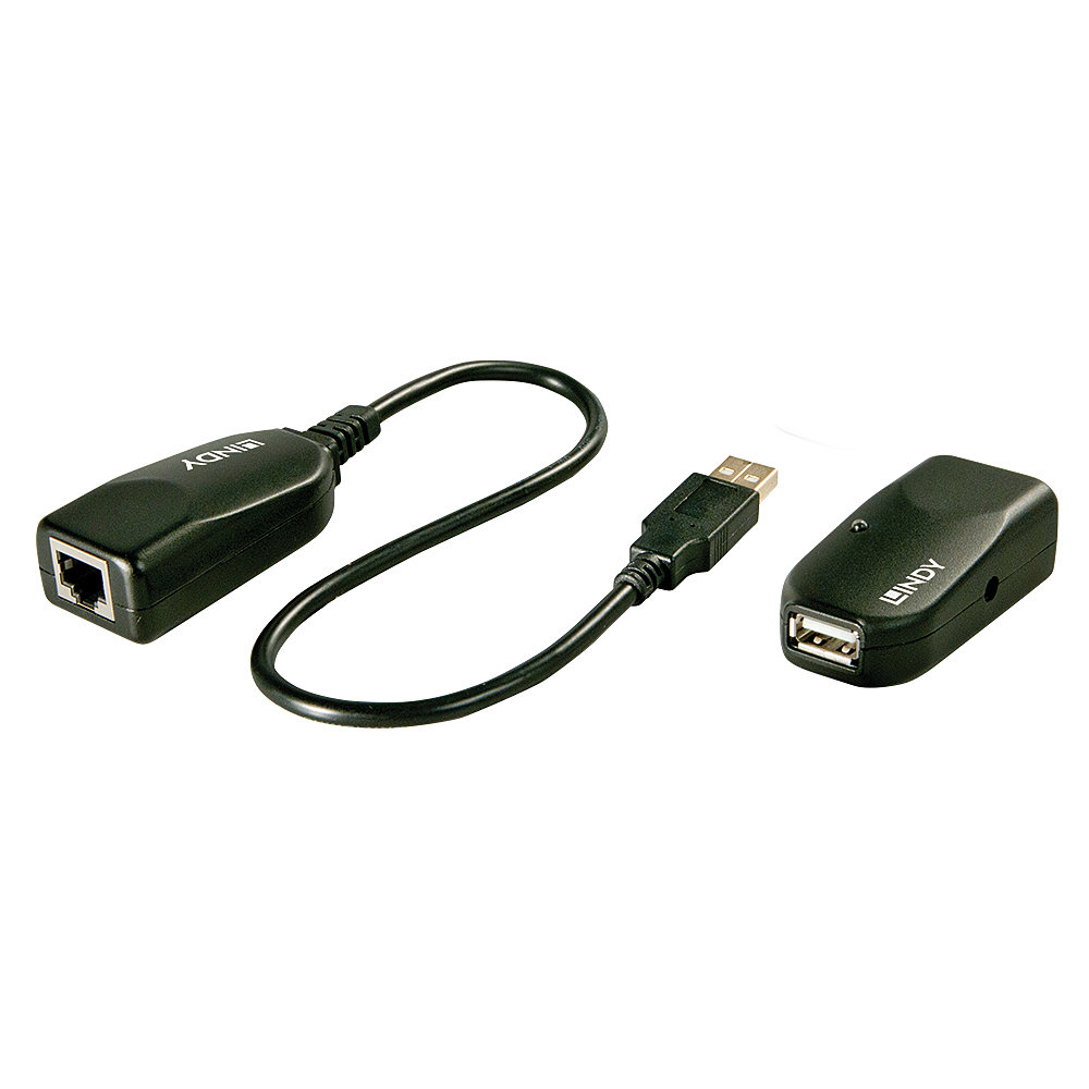 Image of Lindy Cat.5 USB 2.0 Extender 50m, 1 Port