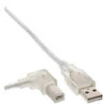 Microconnect USBAB5ANGLED-L USB cable 5 m USB 2.0 USB A USB B White