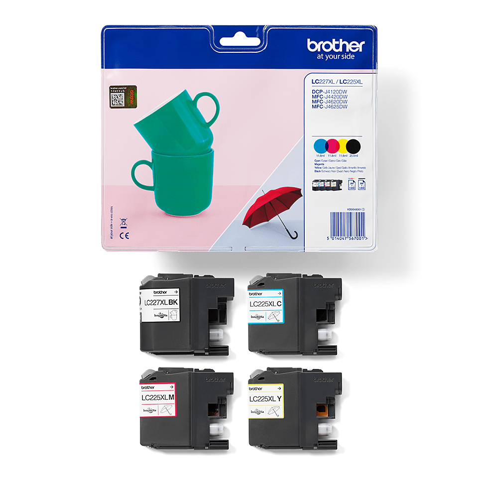 Brother LC227XL Inkjet Cartridge HY CMYK Multipack LC227XLVALBP