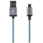 Deltaco MICRO-117 USB cable 1 m USB 2.0 USB A Micro-USB B Blue, Grey