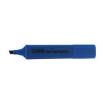 ValueX Flat Barrel Highlighter Pen Chisel Tip 1-5mm Line Blue (Pack 10) - 844003