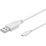 Microconnect USBABMICRO0,30W USB cable USB 2.0 0.3 m USB A Micro-USB B White