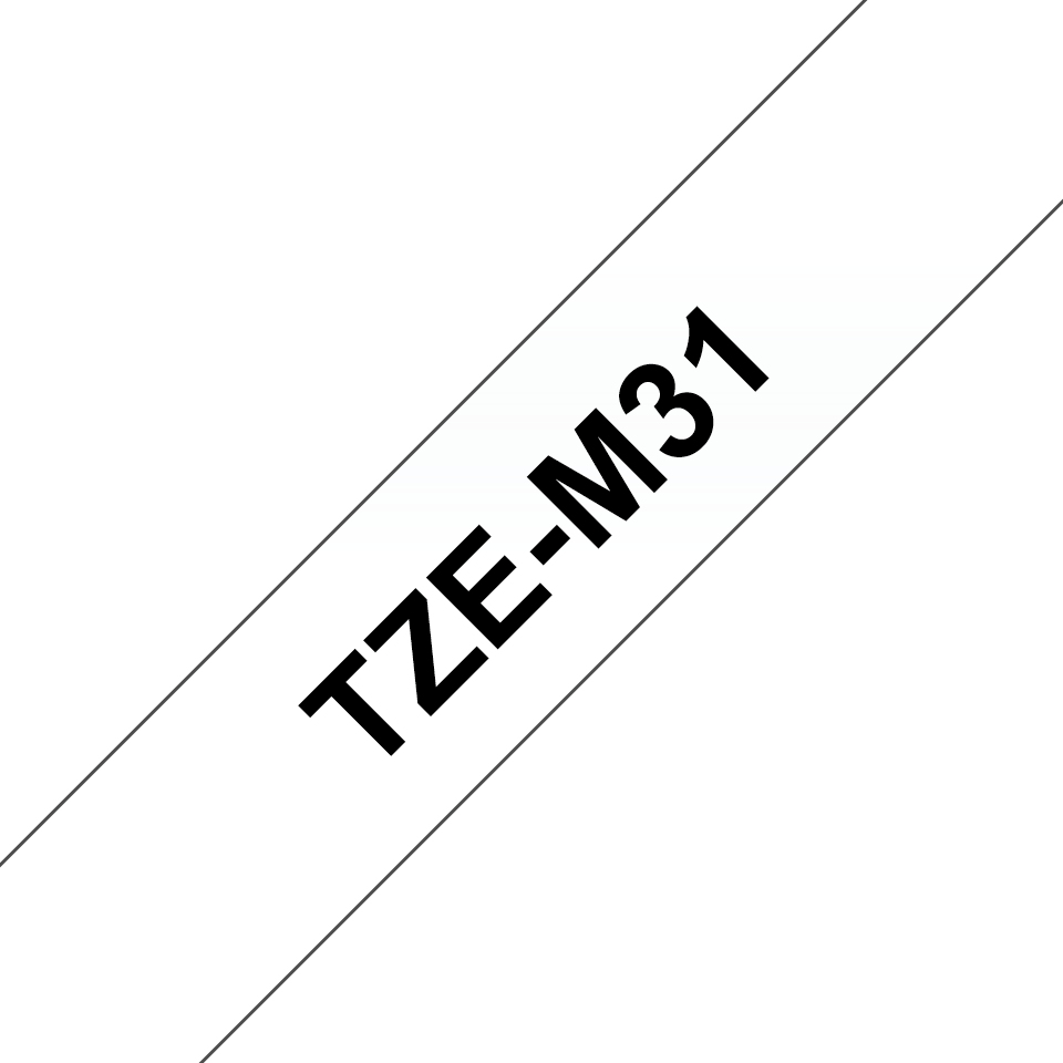 Brother TZE-M31 DirectLabel black on matt Transparent Laminat 12mm x 8