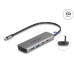 DeLOCK 64299 interface hub USB 3.2 Gen 1 (3.1 Gen 1) Type-C 10000 Mbit/s Grijs