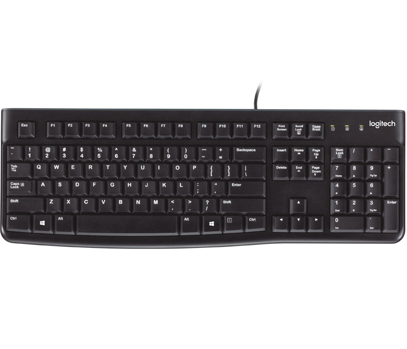 Logitech K120 keyboard USB Croatian Black
