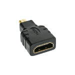 InLine HDMI Adapter HDMI A female / HDMI D male, 4K/60Hz, gold plated