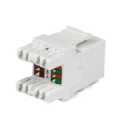 StarTech.com Jack de type Keystone Cat6 à 180° - Jack mural blanc RJ45 Ethernet Cat6 - Type 110