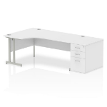 Dynamic Impulse Cantilever Left Crescent Desk Workstation