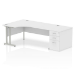 Dynamic Impulse Cantilever Left Crescent Desk Workstation