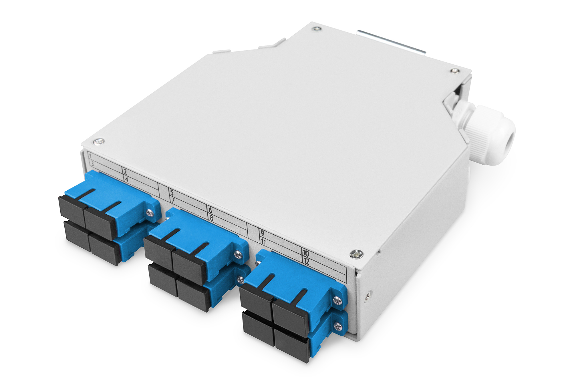 Digitus Fiber optic DIN rail box, OS2, equipped, with SC adapter and pigtail