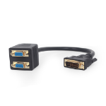 Gembird A-DVI-2VGA-01 video kabel adapter 0,3 m DVI-I 2 x VGA (D-Sub) Zwart
