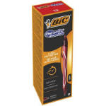 BIC Gel-ocity Quick Dry Red Clip-on retractable ballpoint pen Medium 12 pc(s)