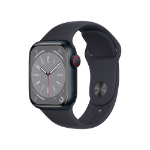 Apple Watch Series 8 OLED 41 mm Digital 352 x 430 pixels Touchscreen 4G Black Wi-Fi GPS (satellite)