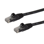 StarTech.com 7.5m CAT6 Ethernet Cable - Black CAT 6 Gigabit Ethernet Wire -650MHz 100W PoE RJ45 UTP Network/Patch Cord Snagless w/Strain Relief Fluke Tested/Wiring is UL Certified/TIA