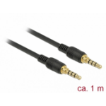 DeLOCK 85595 audio cable 1 m 3.5mm Black