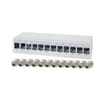 LogiLink Patch panel 12 port with 12 Cat.6A Keystone modules