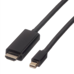 ROLINE Mini DisplayPort Cable, Mini DP-UHDTV, M/M, 3 m