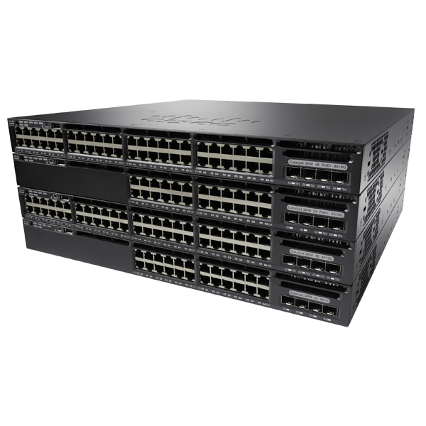 Cisco Catalyst C3650-48PD-S, Refurbished Managed L3 Gigabit Ethernet (10/100/1000) Power over Ethernet (PoE) 1U Black
