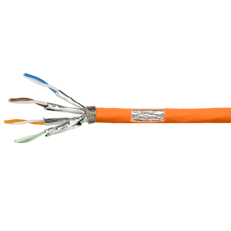 LogiLink Cat.7 600 MHz Installation Cable 23 AWG CCA, S/FTP 100 m, orange