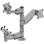 Ergonomic Solutions 450mm pole W/ Height