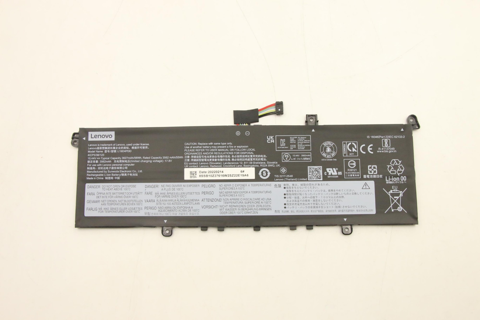Lenovo 5B10z37617 Laptop Spare Part Battery