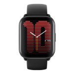 Amazfit Active 4,45 cm (1.75") AMOLED Numérique 390 x 450 pixels Écran tactile Noir GPS (satellite)