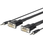 Vivolink PROVGAMCS4.6 video cable adapter 4.6 m VGA (D-Sub) + 3.5mm Black