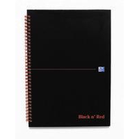 Image of Black n' Red BLACK N RED HB WIRE SQ NOTEBK A4 PK5