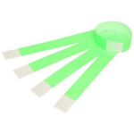 REXEL 9861104 TYVEK WRISTBANDS WITH SERIAL NUMBER FLUORO GREEN PACK 100