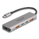 DeLOCK 64302 laptop dock & poortreplicator Bedraad USB 3.2 Gen 2 (3.1 Gen 2) Type-C Grijs