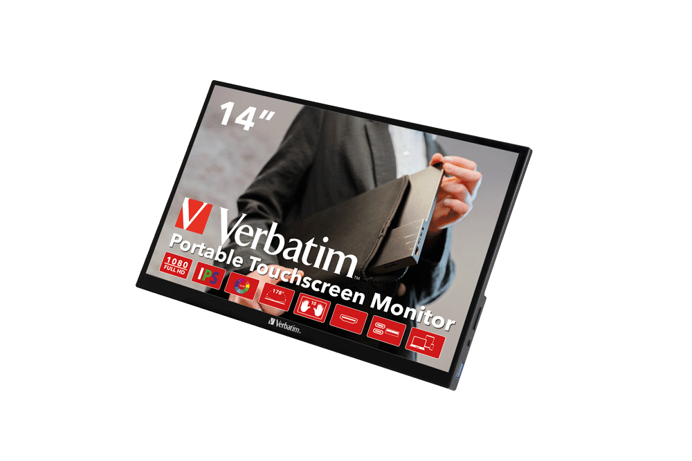 Image of Verbatim 49591 computer monitor 35.6 cm (14") 1920 x 1080 pixels...