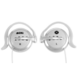 Moki Clip-on Headphones Wired Ear-hook Silver, White