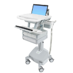 Ergotron SV44-1142-C multimedia cart/stand Aluminium, Grey, White Laptop