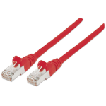 Intellinet Network Patch Cable, Cat6, 3m, Red, Copper, S/FTP, LSOH / LSZH, PVC, RJ45, Gold Plated Contacts, Snagless, Booted, Lifetime Warranty, Polybag