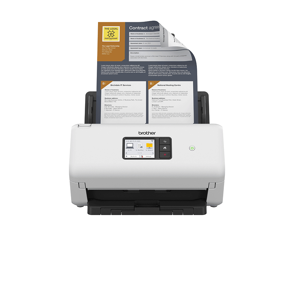 ADS4500WRE1 BROTHER ADS-4500W - 215.9 x 355.6 mm - 600 x 600 DPI - 1200 x 1200 DPI - 35 ppm - 35 ppm - 70 ipm