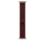 Apple 49mm Burgundy Trail Loop - S/M - Natural Titanium Finish