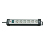 Brennenstuhl 1951560101 power extension 5 m 6 AC outlet(s) Indoor Black, Grey
