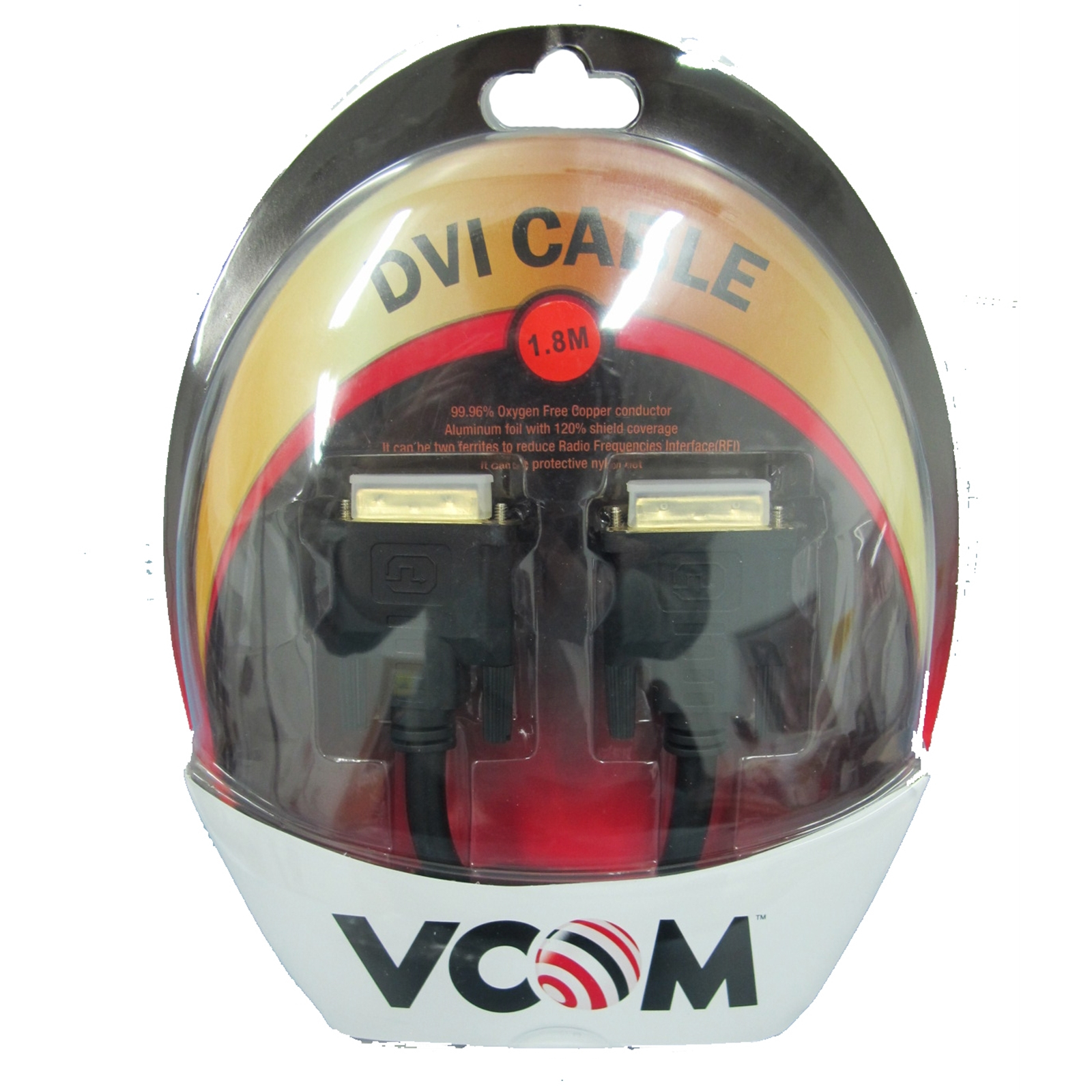 Image of VCOM CG441-1.8 DVI cable 1.8 m DVI-I Black