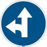 Brady Floor Sign Go straight and