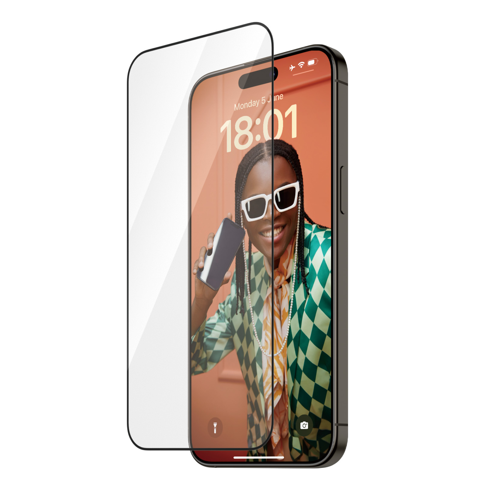 PanzerGlass ™ Re:fresh Screen Protector iPhone 15 Pro Max | Ultra-Wide Fit w. EasyAligner