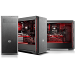 Cooler Master MasterBox MB600L ATX Mid-Tower, Sleek Design with Red Side Trim and Acrylic Side Panel by Cooler Mas
