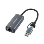 Microconnect MC-USBACNET2.5G cable gender changer USB C RJ-45 Black