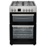 electriQ 60cm Dual Fuel Cooker - Stainless Steel