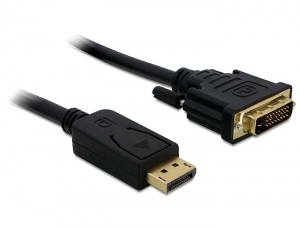 Photos - Cable (video, audio, USB) Delock Displayport > DVI 24+1 St/St 2m DVI-D 82591 