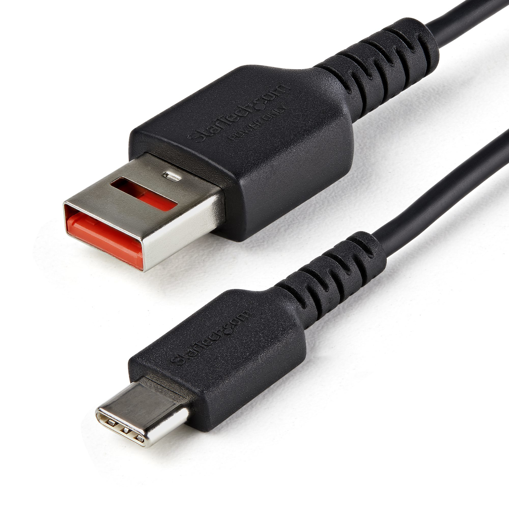 Image of StarTech.com 3ft (1m) Secure Charging Cable – USB-A to USB-C...