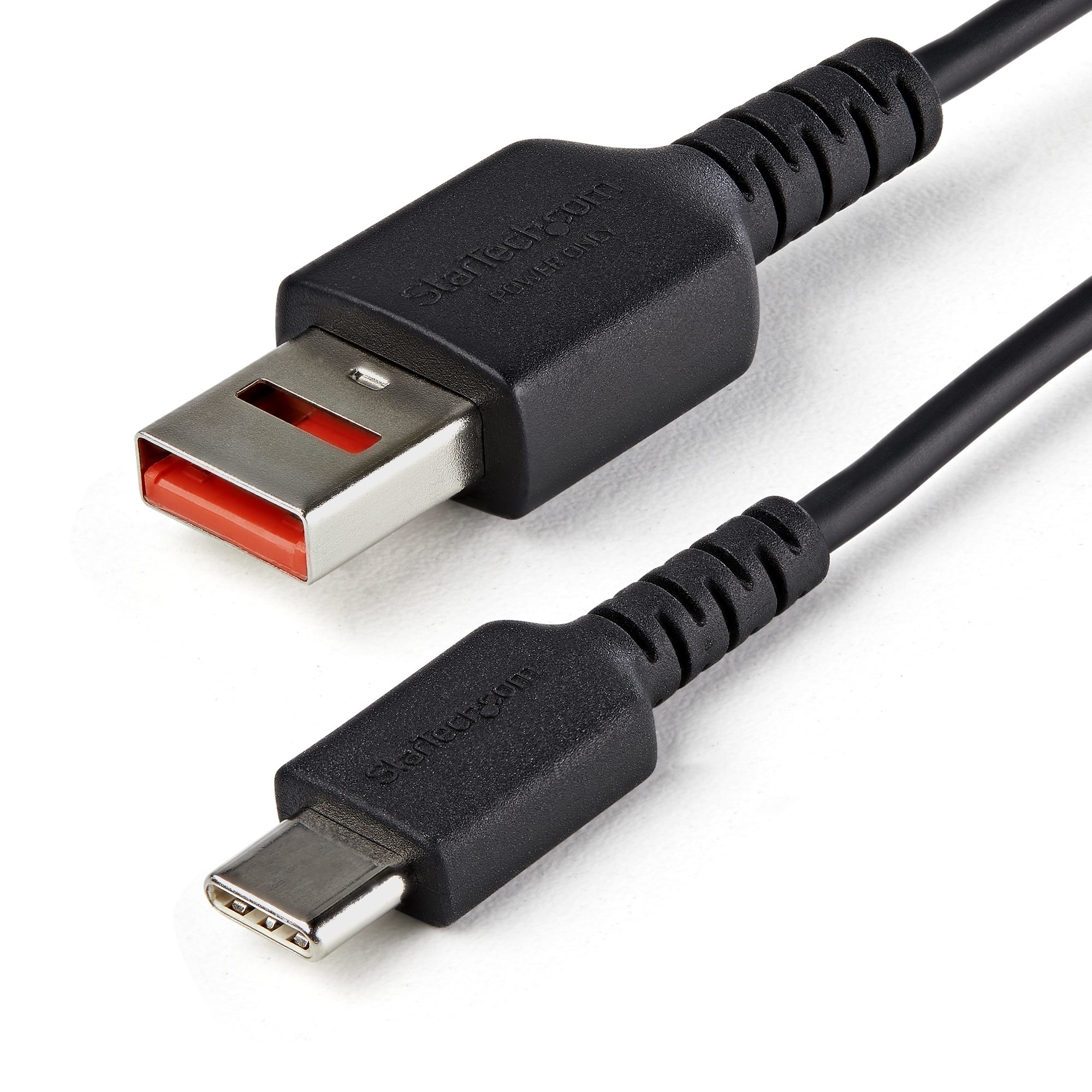 Photos - Cable (video, audio, USB) Startech.com 3ft (1m) Secure Charging Cable – USB-A to USB-C Data Bloc USB 