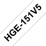 Brother HGE-151V5 DirectLabel black on Transparent Laminat 24mm x 8m Pack=5 for P-Touch RL 700 S/ 9500 PC/ 9700 PC/ 9800 PCN