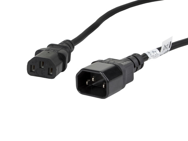 Lanberg CA-C13E-11CC-0018-BK power cable Black 1.8 m C13 coupler C14 coupler