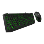 GAMEMAX Pulse 7-Colour LED Gaming Desktop Kit w/ Pulsing Mouse Multimedia Anti-Ghosting 600-3200 DPI Mouse Sound Activated LED Effects